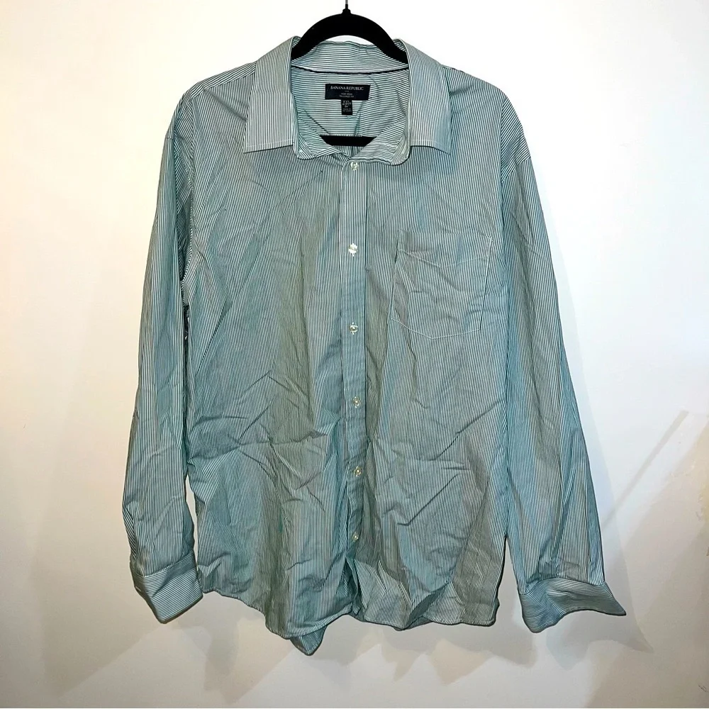 Banana Republic Non-Iron Tailored Fit Striped Dress Shirt - XXL